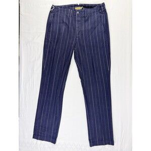 Polo Rugby Ralph Lauren Men’s Blue Pinstripe Cotton Dress Pants Size 32 NWT